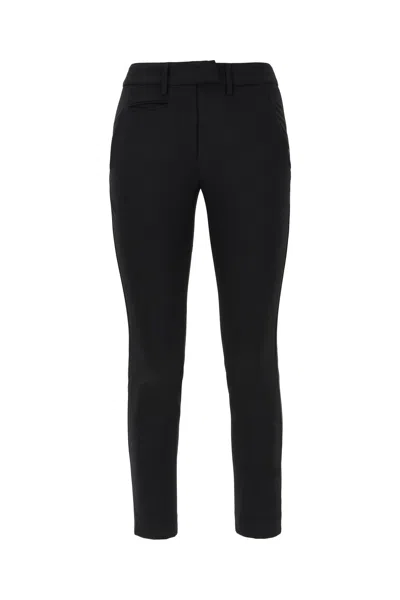 Dondup Black Stretch Polyester Blend Pants In 999