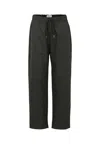 Dondup Black Trousers For Boy With Logo In Green