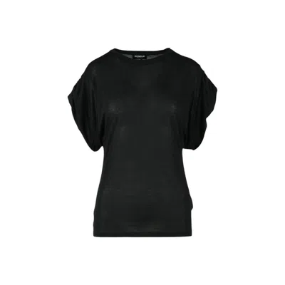 Dondup Black Viscose T-shirt