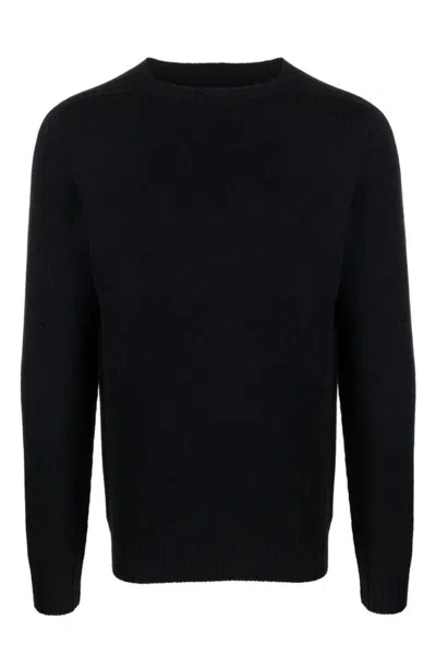 Dondup Black Wool Knitwear With Classic Crew Neckline
