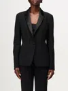 Dondup Satin-lapel Single-breasted Blazer In Schwarz