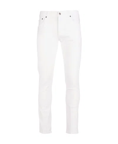 Dondup Bleached Straight-leg Jeans In White