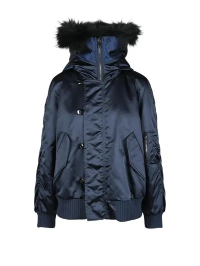 Dondup Blue Bomber Fur Hood