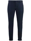 Dondup Gaubert Pants In Blue Cotton In Dark Blue