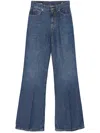 Dondup Amber Wide Flared Jeans In Blue