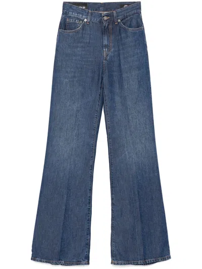 DONDUP BLUE COTTON DENIM AMBER JEANS
