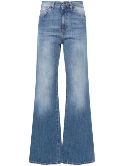 Dondup Mid-rise Flared Jeans In Blu