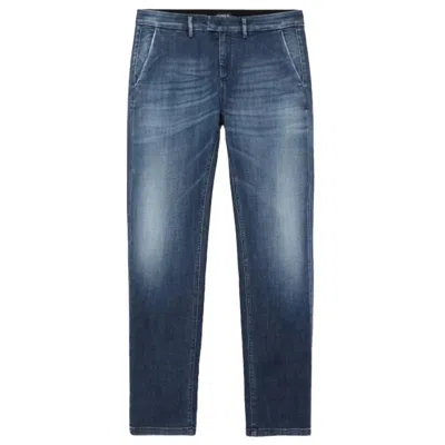 Dondup Blue Cotton Jeans & Pant In Dark Wash