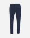 Dondup Gaubert Slim Stretch Cotton Chino Pants In Blue
