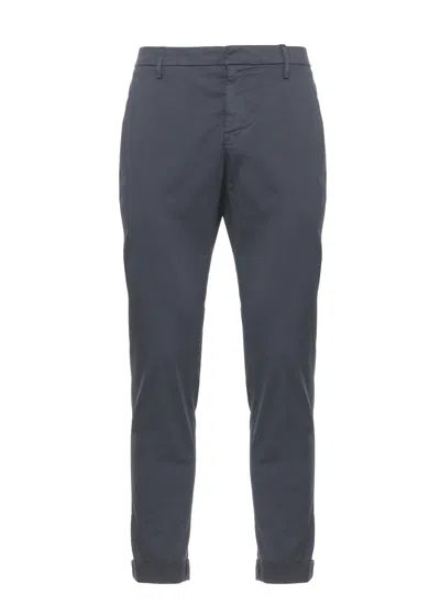 Dondup Blue Gaubert Cotton Chino Pants In Gray