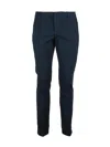 Dondup Trousers With Cuffed Hem And Front Crease In Blue
