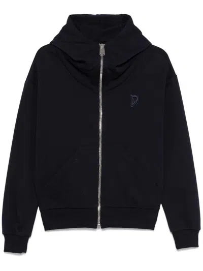 Dondup Blue Hoodie In Cotton With Logo