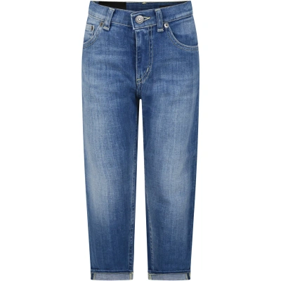 Dondup Kids' Blue Jeans For Boy With Logo