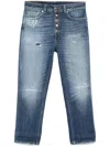 Dondup Trousers Featuring Distressed Effect And Rolled Cuffs