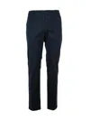 Dondup Blue Spiritissimo Tailored Stretch Cotton Trousers In Blue