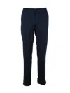Dondup Blue Spiritissimo Tailored Stretch Cotton Trousers In Blue