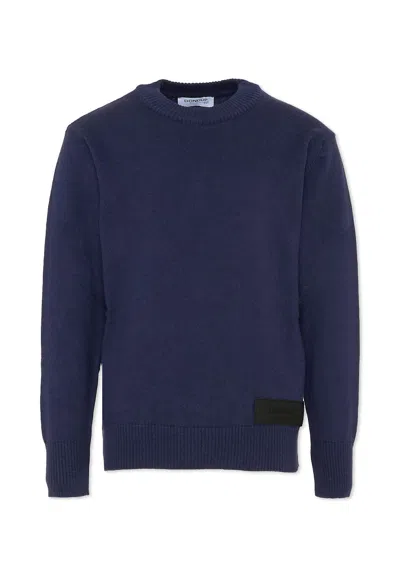 DONDUP BLUE SWEATER FOR BOY WITH LOGO