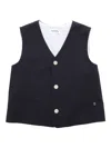 Dondup Logo-plaque Waistcoat In Blue