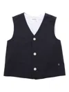Dondup Logo-plaque Waistcoat In Blue