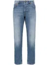 Dondup Brighton Mid-rise Tapered Jeans In Blue