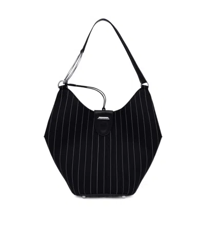 Dondup Striped Shoulder Bag In Pink