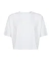Dondup Boxy Cropped T-shirt In White