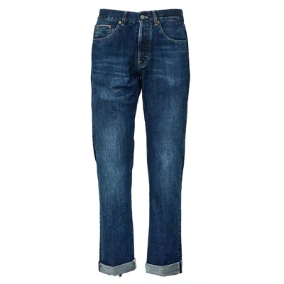 Dondup Bray Regular Fit Jeans In 14 oz Rigid Selvedge Denim In Blue