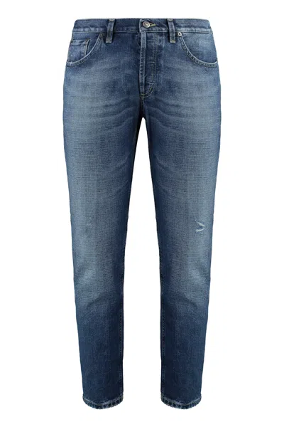 DONDUP DONDUP BRIGHTON 5-POCKET STRAIGHT-LEG JEANS
