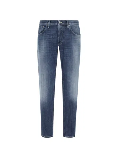 Dondup Brighton Buttoned Denim Jeans In Blue