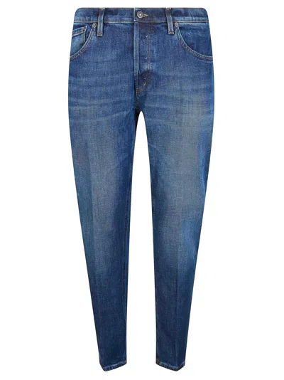 Dondup Brighton Sw Faded Whiskered Jeans In Blue