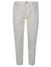 Dondup Trousers With Back And Front Pockets In White