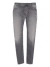 Dondup Jeans With Belt Loops In Silver