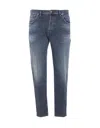 Dondup Brighton Button Jeans In Blue