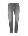 Dondup Jeans With Belt Loops In Gray