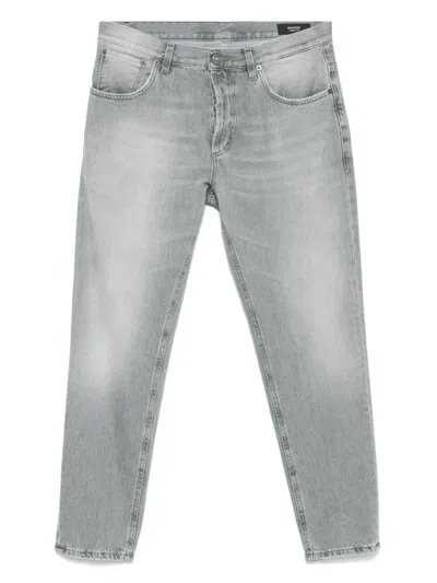 Dondup Grey Cotton Stretch Jeans