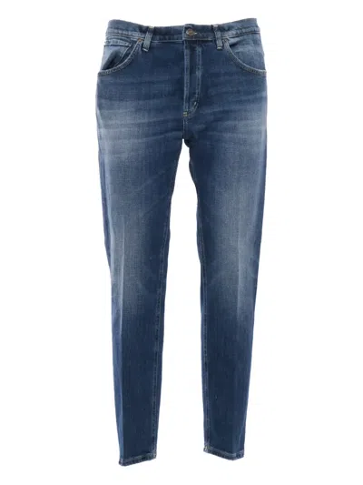 Dondup Brighton Logo-detail Stonewash Jeans In Blue