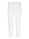 Dondup Stretch Denim Jeans Belt Loops In White
