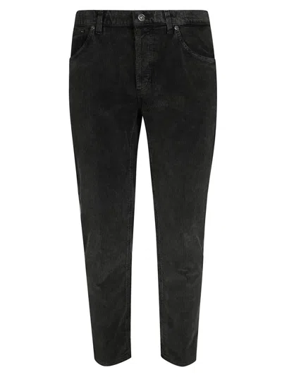Dondup Brighton Velvet Pants In Black