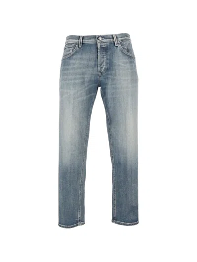 Dondup Brighton Whiskered Tapered Jeans In Pink