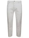 Dondup Trousers With Back And Front Pockets In White