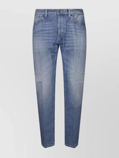 Dondup Bringhton Faded Five-pocket Trousers In Blue