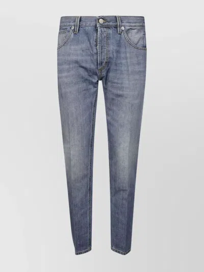 Dondup Bringhton Faded Wash Trousers In Blue