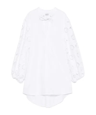 DONDUP BRODERIE-ANGLAISE MINI DRESS