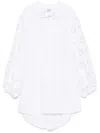 Dondup Broderie-anglaise Mini Dress In White