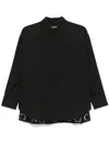 Dondup Broderie-anglaise Shirt In Black