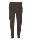 Dondup Tapered Trousers With Coasts In Brown