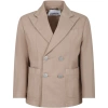 Dondup Brown Jacket For Boy With Logo In Brown