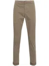 Dondup Belt Loop Belt Casual Pants In Brown