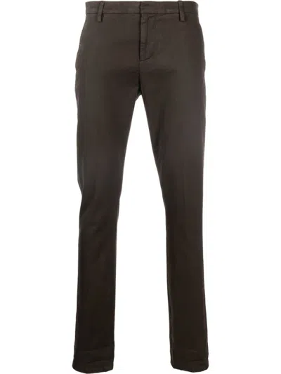 Dondup Straight-leg Chino Trousers In Dark Brown