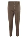 Dondup Nima Button-fastening Trousers In Brown